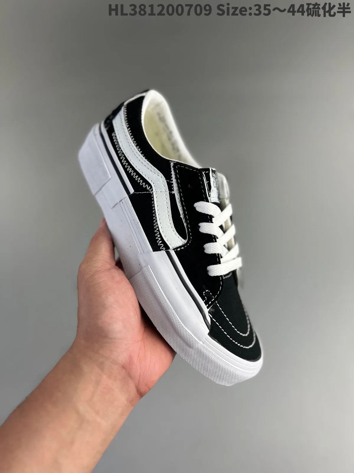 Vans Sk8-LOW Reconstru preto e branco