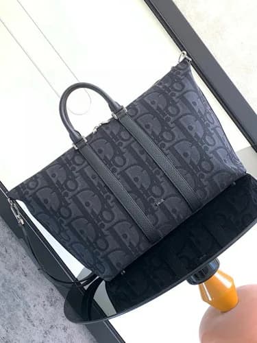 Dior (modelo em lona Jacquard Dior Oblique preta/antracite)